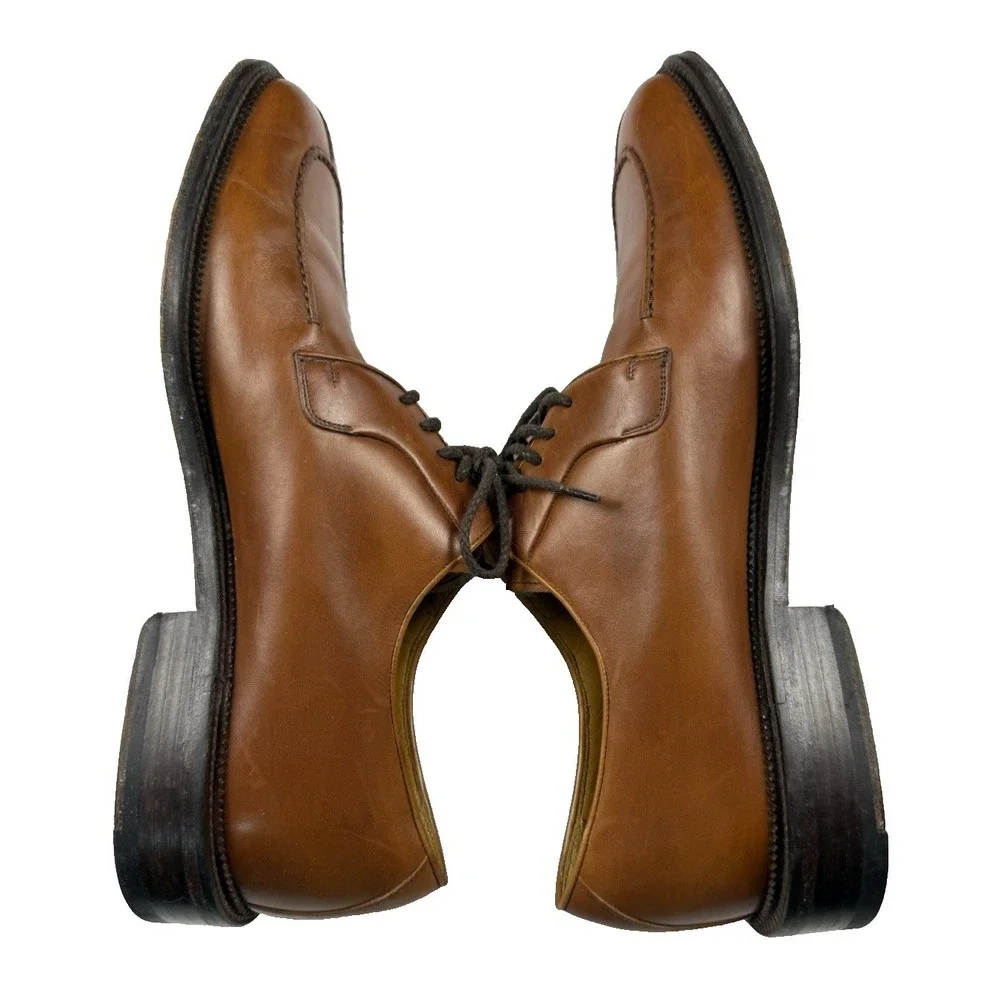 Magnanni Brown Leather Spilt Toe Derby Shoes Men's Size 10 D #8114 Made in Spain
